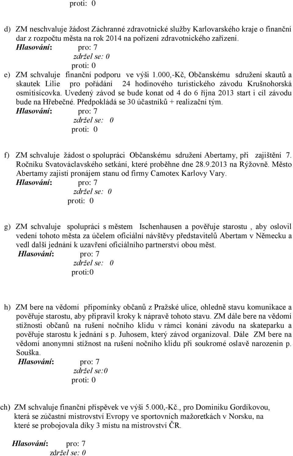 Uvedený závod se bude konat od 4 do 6 října 2013 start i cíl závodu bude na Hřebečné. Předpokládá se 30 účastníků + realizační tým.