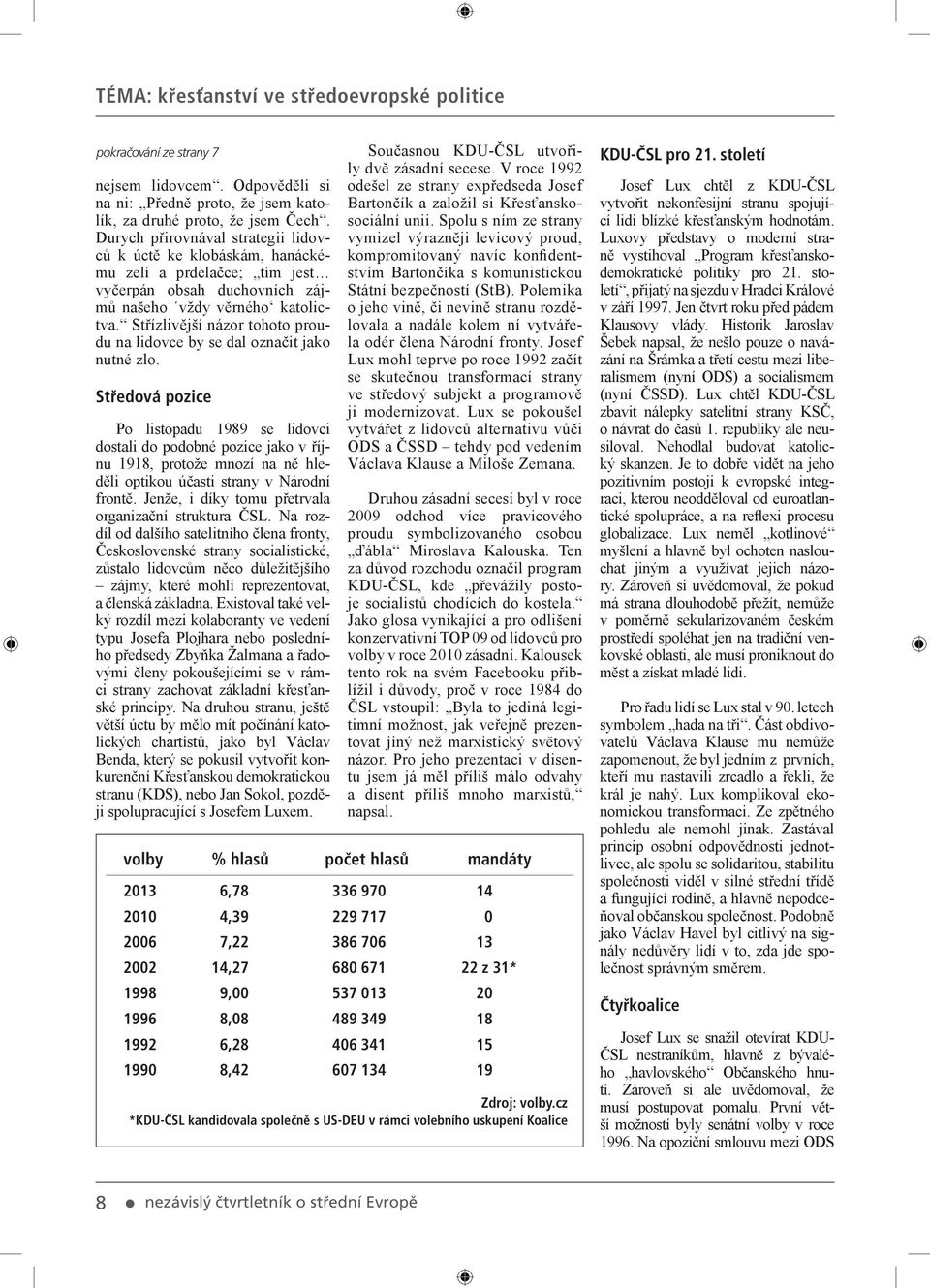 Střízlivější názor tohoto proudu na lidovce by se dal označit jako nutné zlo.