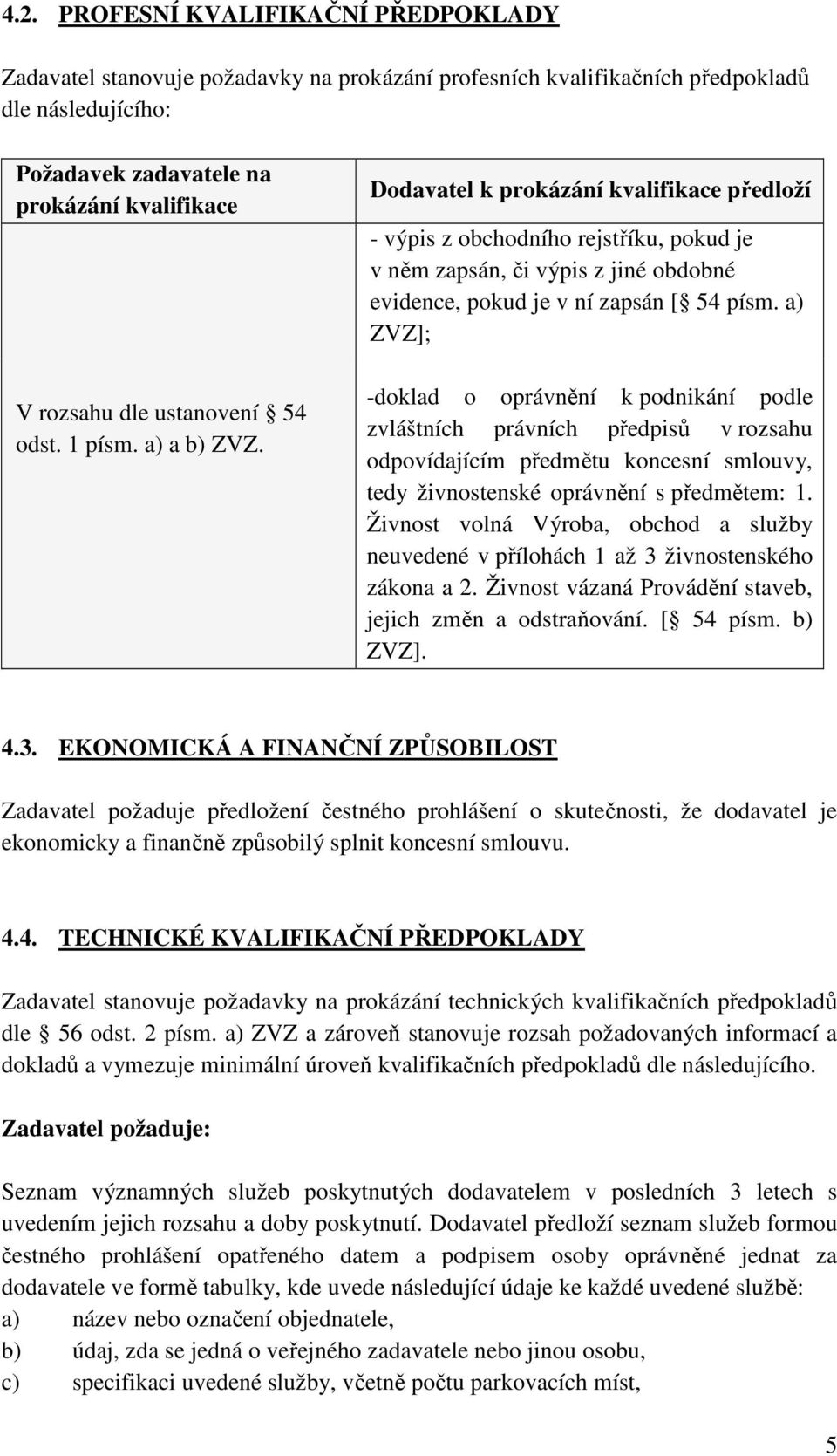 Dodavatel k prokázání kvalifikace předloží - výpis z obchodního rejstříku, pokud je v něm zapsán, či výpis z jiné obdobné evidence, pokud je v ní zapsán [ 54 písm.