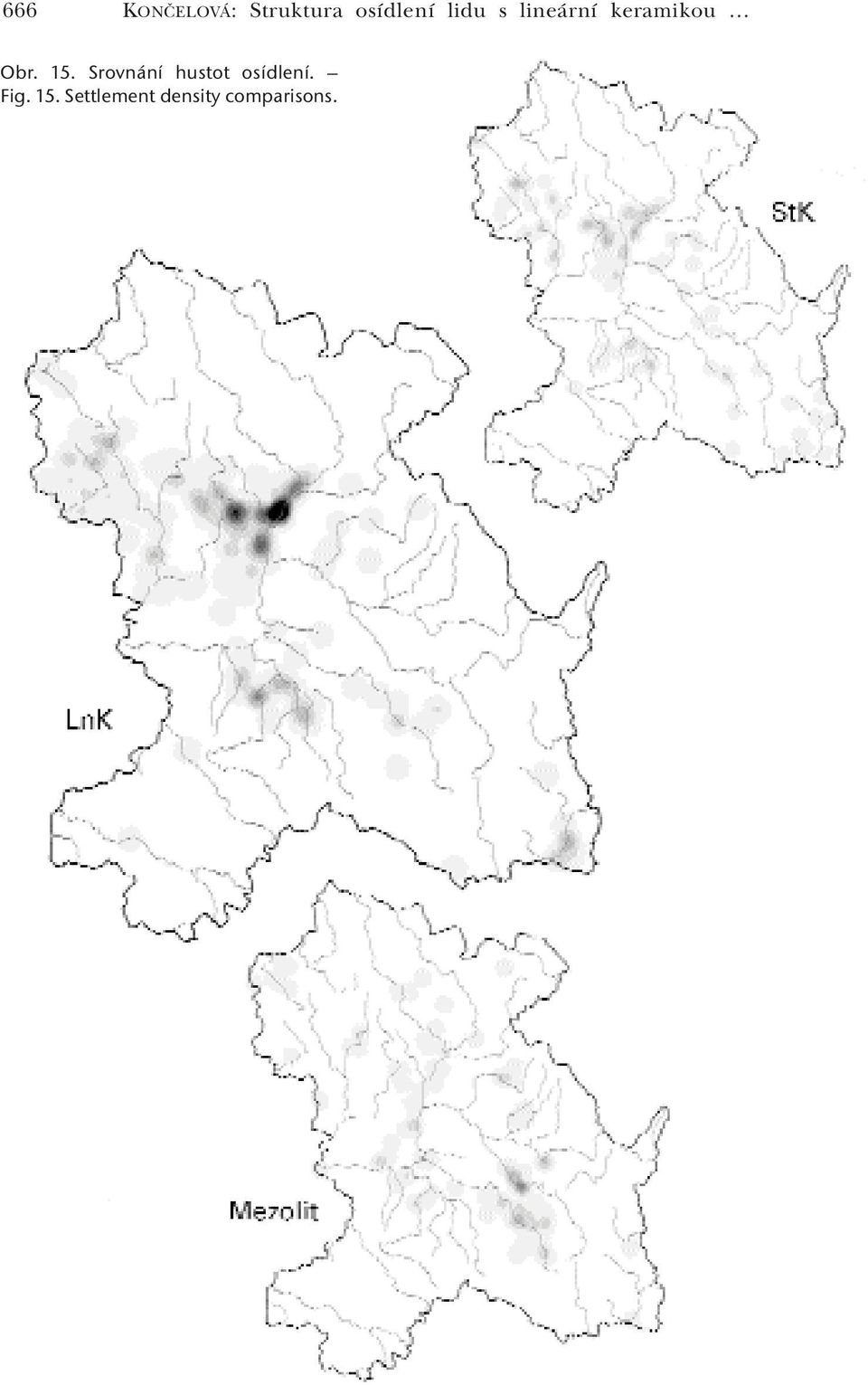 Srovnání hustot osídlení. Fig. 15.