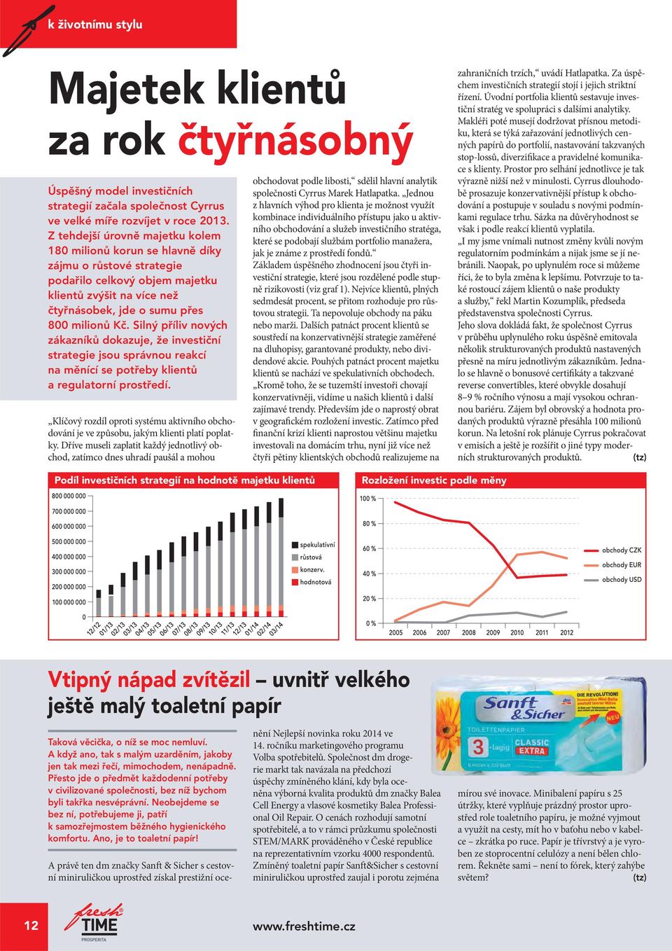 Silný příliv nových zákazníků dokazuje, že investiční strategie jsou správnou reakcí na měnící se potřeby klientů a regulatorní prostředí.