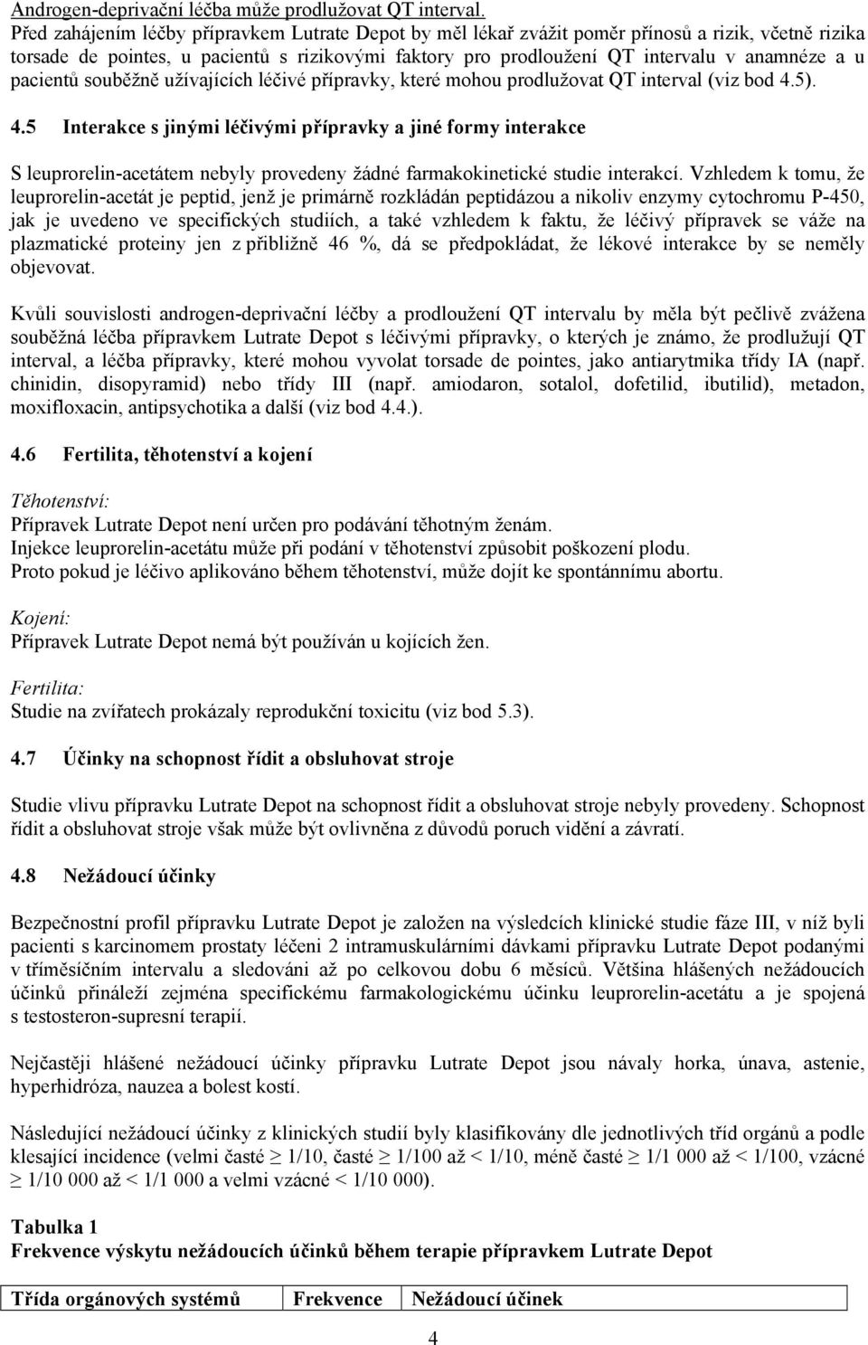 pacientů souběžně užívajících léčivé přípravky, které mohou prodlužovat QT interval (viz bod 4.