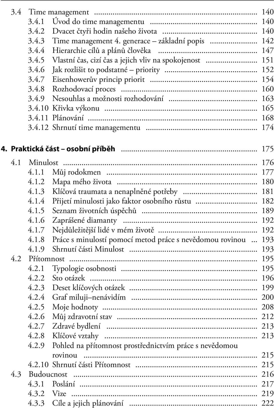 .. 163 3.4.10 Křivka výkonu... 165 3.4.11 Plánování... 168 3.4.12 Shrnutí time managementu... 174 4. Praktická část osobní příběh... 175 4.1 Minulost... 176 4.1.1 Můj rodokmen... 177 4.1.2 Mapa mého života.