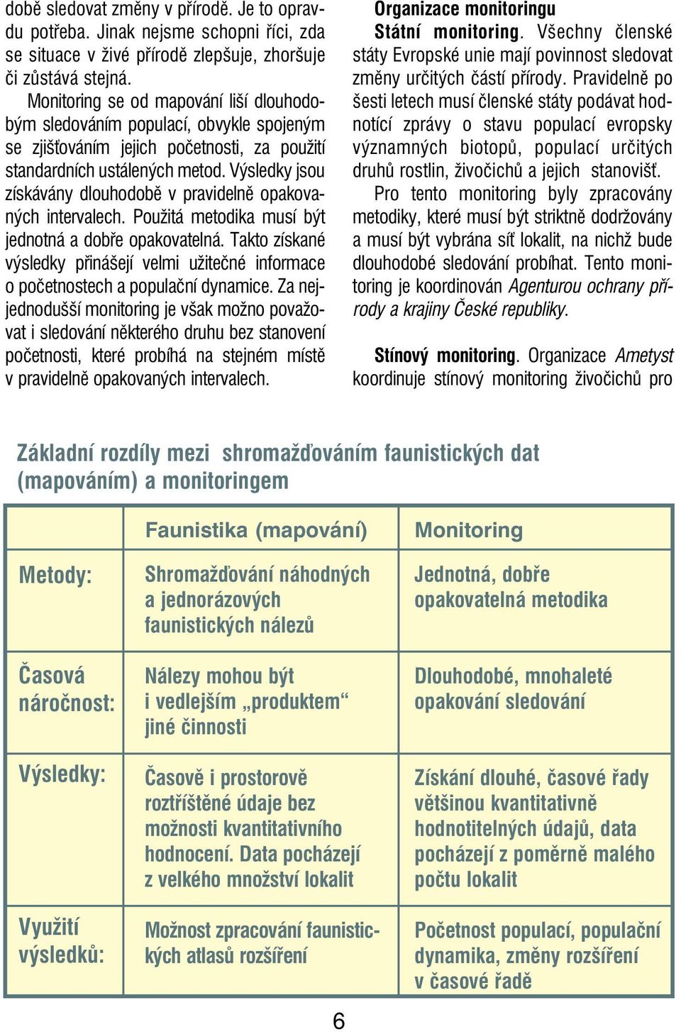 Výsledky jsou získávány dlouhodobì v pravidelnì opakova ných intervalech. Pou itá metodika musí být jednotná a dobøe opakovatelná.