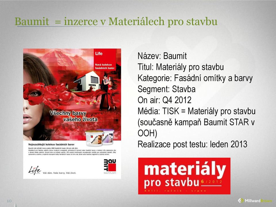 Stavba On air: Q4 2012 Média: TISK = Materiály pro stavbu