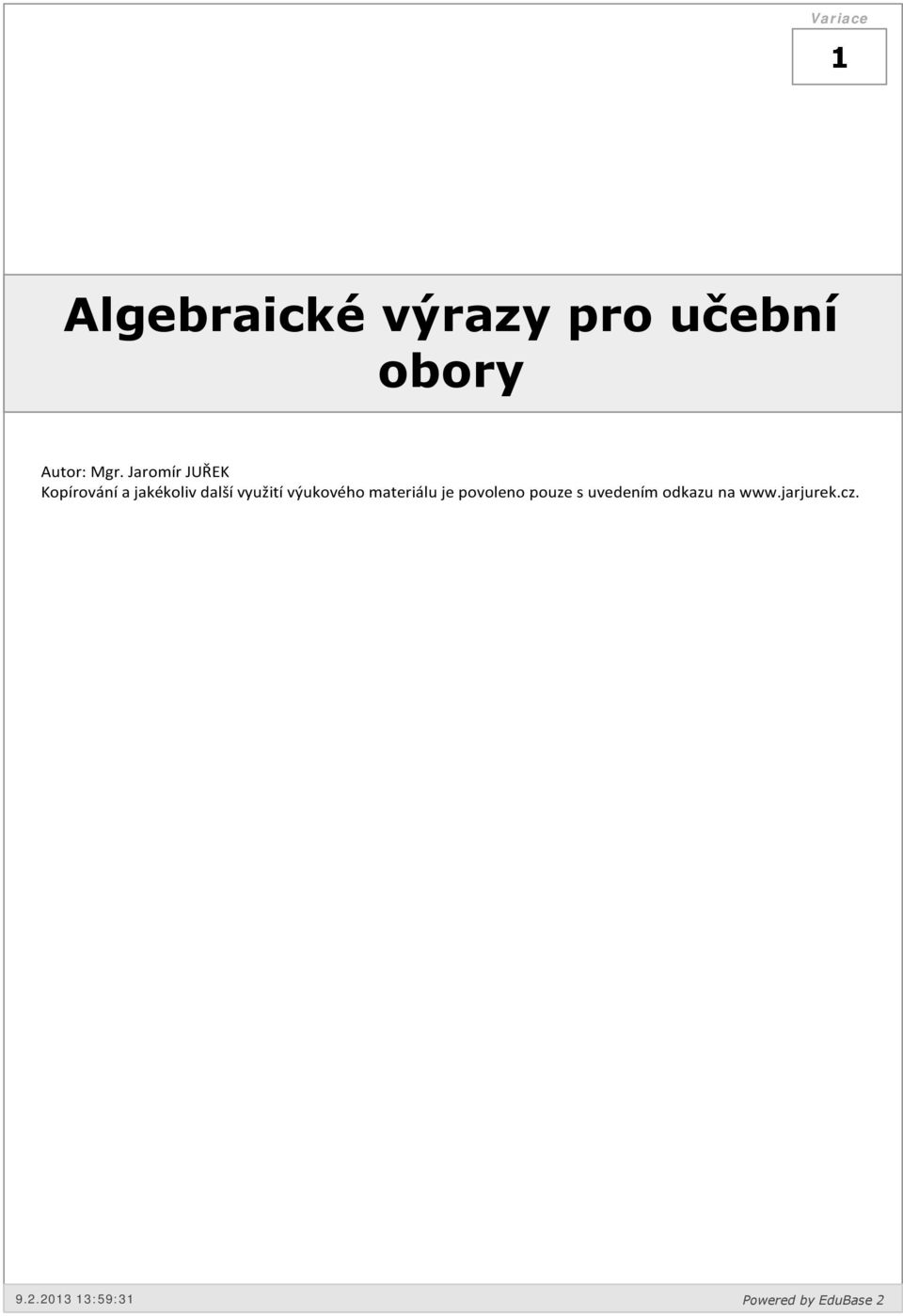 Jaromír JUŘEK Kopírování a jakékoliv další