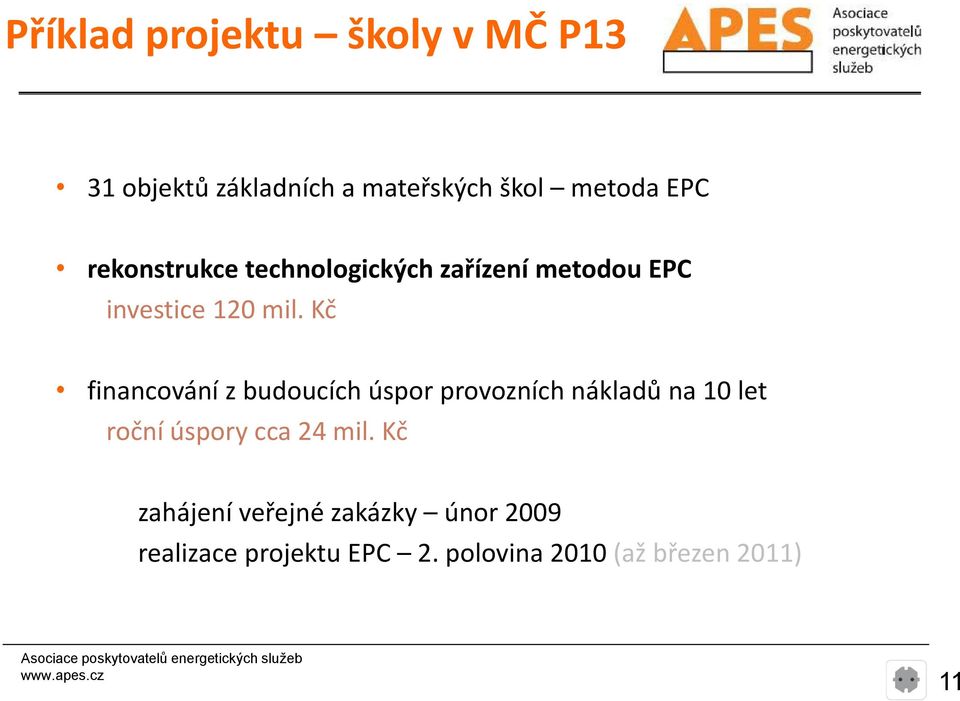 Kč financování z budoucích úspor provozních nákladů na 10 let ročníúsporycca24mil