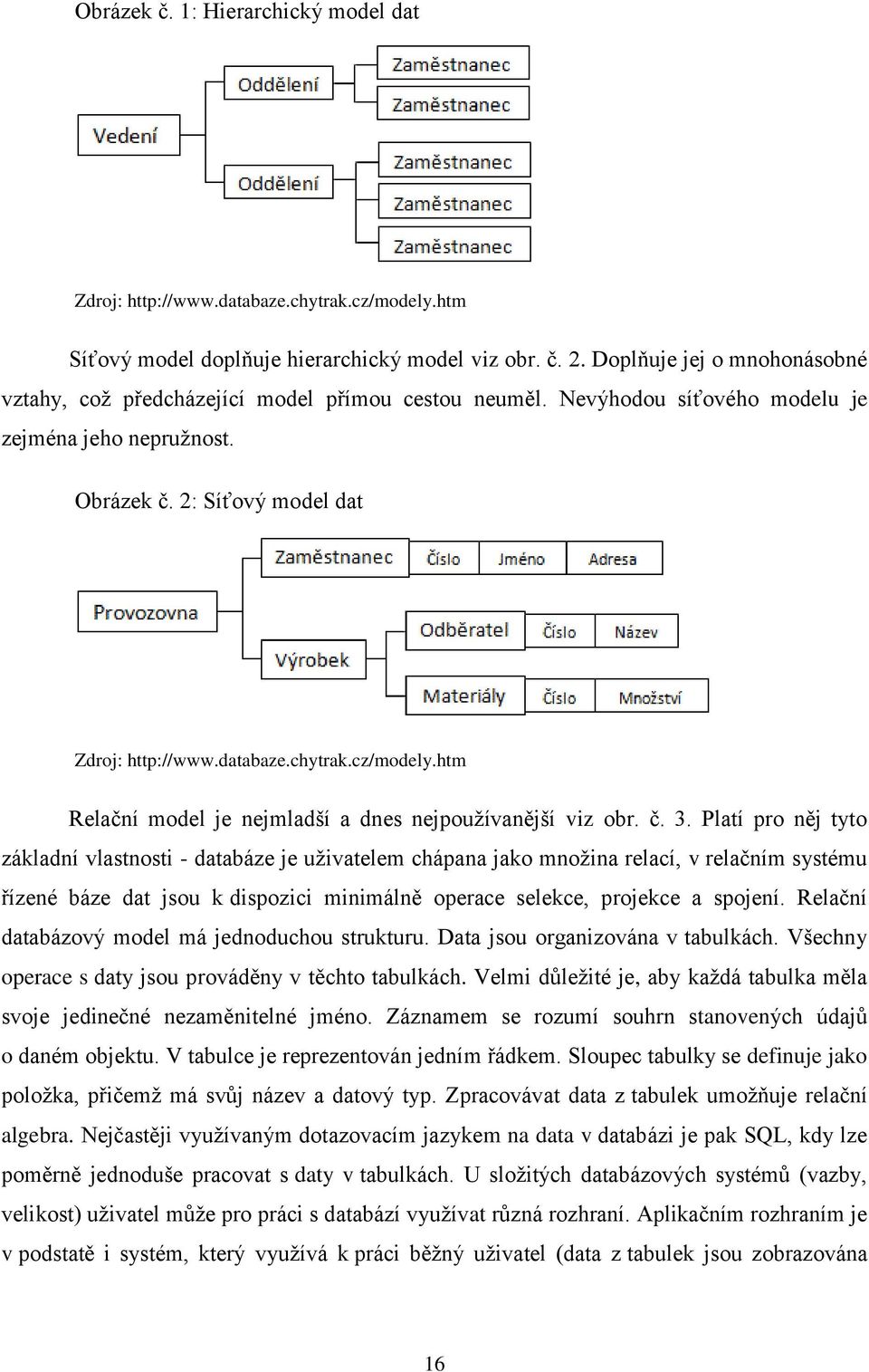 chytrak.cz/modely.htm Relační model je nejmladší a dnes nejpouţívanější viz obr. č. 3.