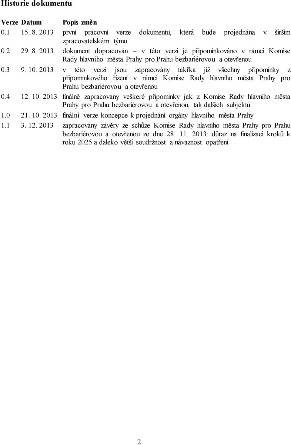 0 21. 10. 2013 finální verze koncepce k projednání orgány hlavního města Prahy 1.1 3. 12.