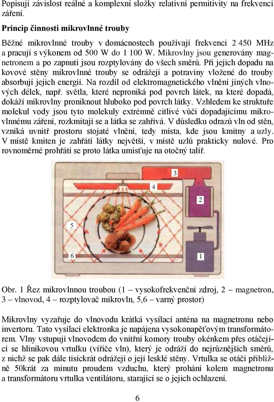 Mikrovlny jsou generovány magnetronem a po zapnutí jsou rozptylovány do všech směrů.