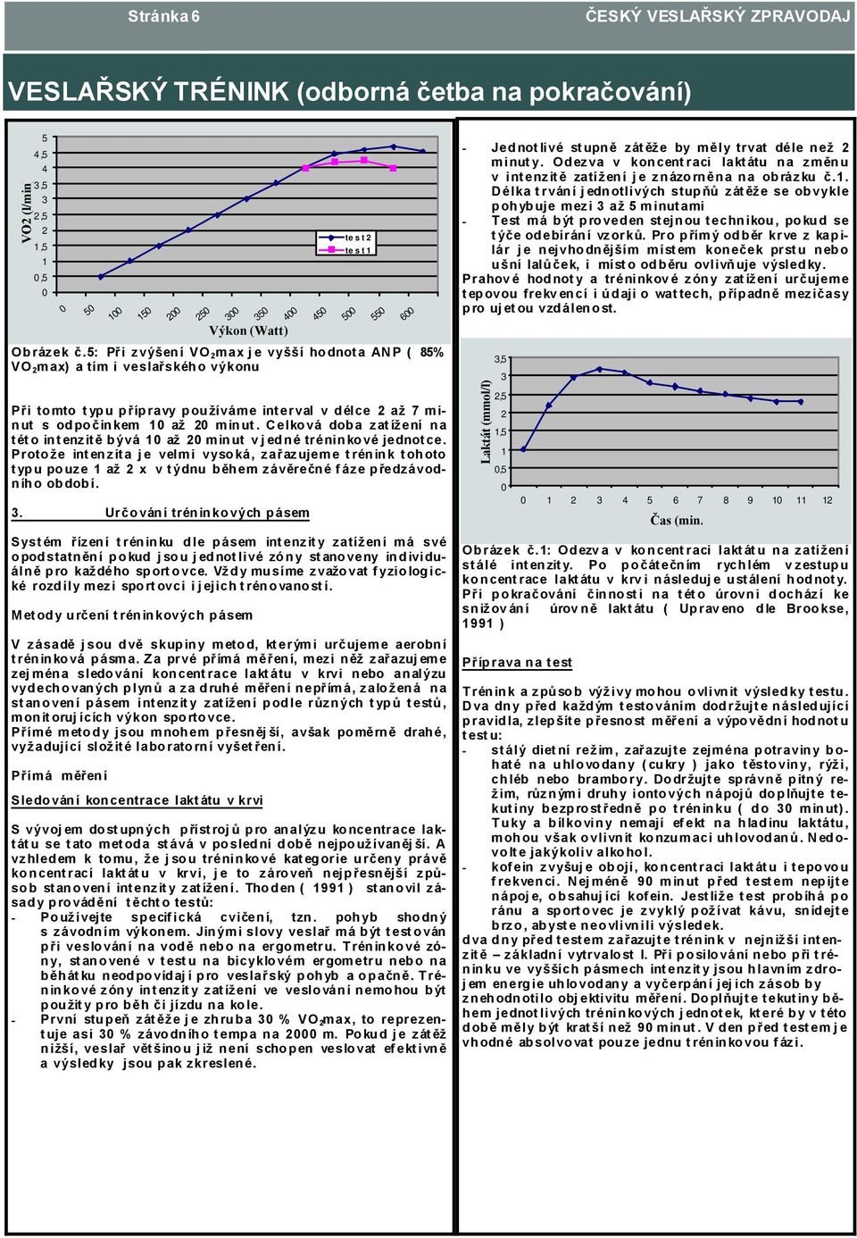 C el ko vá dob a z at íž ení n a této intenzitě bývá 10 až 20 minut v j edné tréninkové jednot ce.