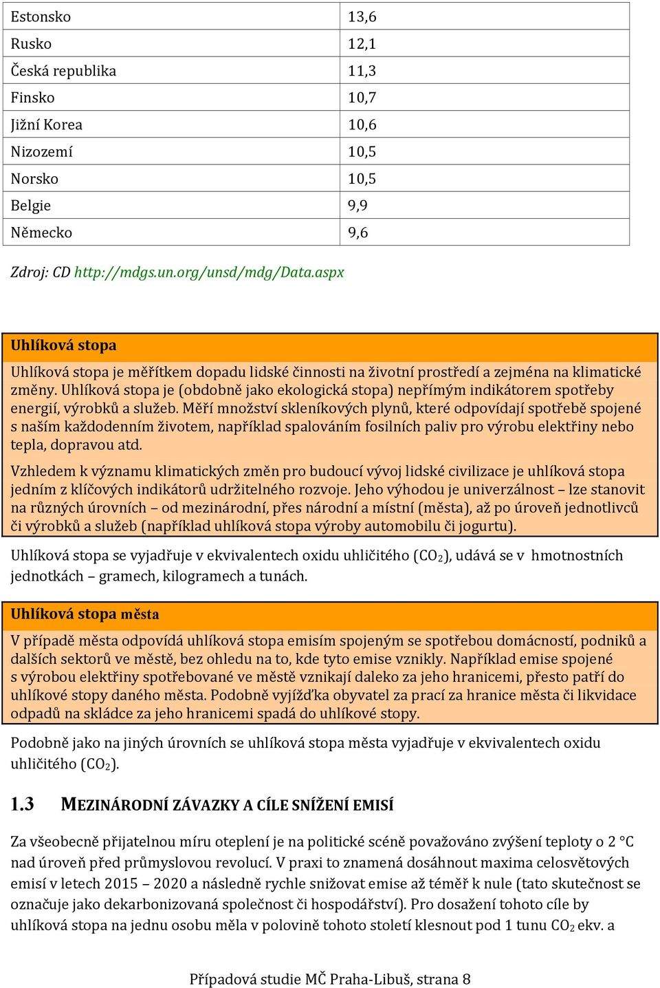 Uhlíková stopa je (obdobně jako ekologická stopa) nepřímým indikátorem spotřeby energií, výrobků a služeb.