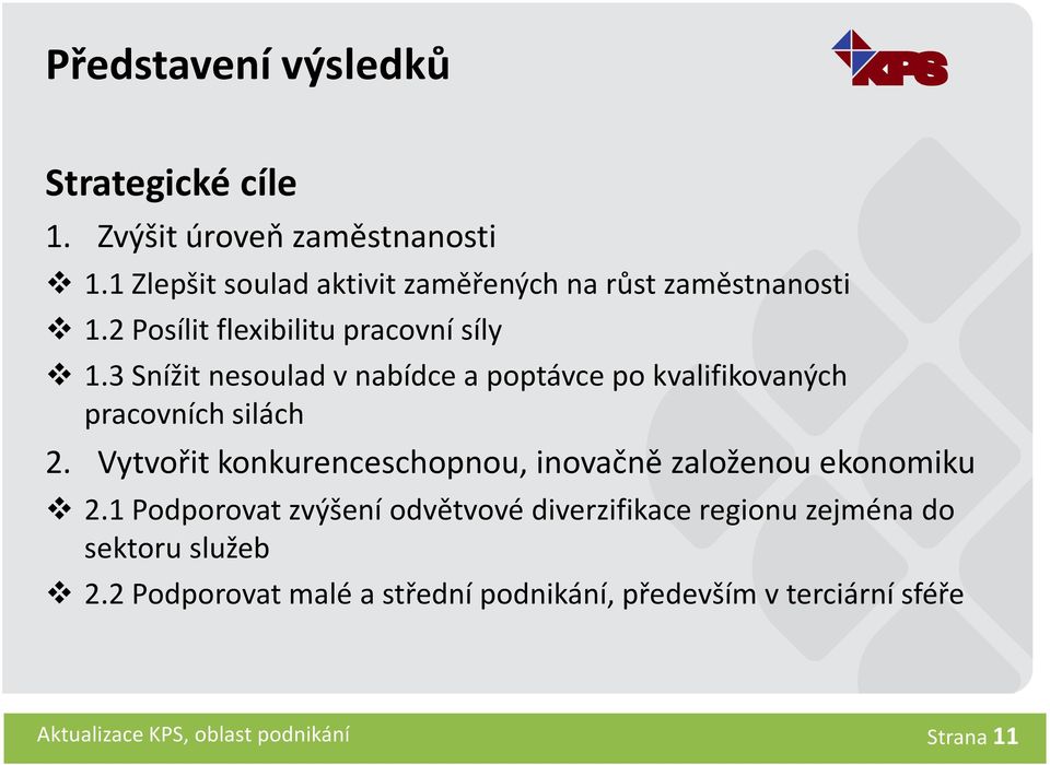 3 Snížit nesoulad v nabídce a poptávce po kvalifikovaných pracovních silách 2.