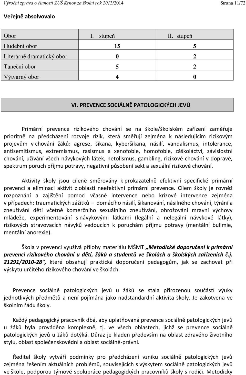 PREVENCE SOCIÁLNĚ PATOLOGICKÝCH JEVŮ Primární prevence rizikového chování se na škole/školském zařízení zaměřuje prioritně na předcházení rozvoje rizik, která směřují zejména k následujícím rizikovým