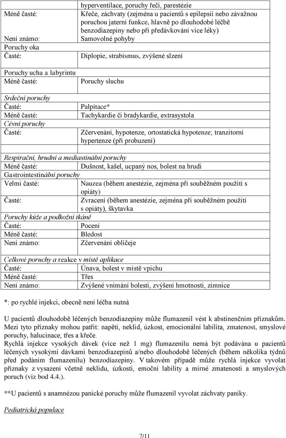 extrasystola Zčervenání, hypotenze, ortostatická hypotenze; tranzitorní hypertenze (při probuzení) Respirační, hrudní a mediastinální poruchy Dušnost, kašel, ucpaný nos, bolest na hrudi