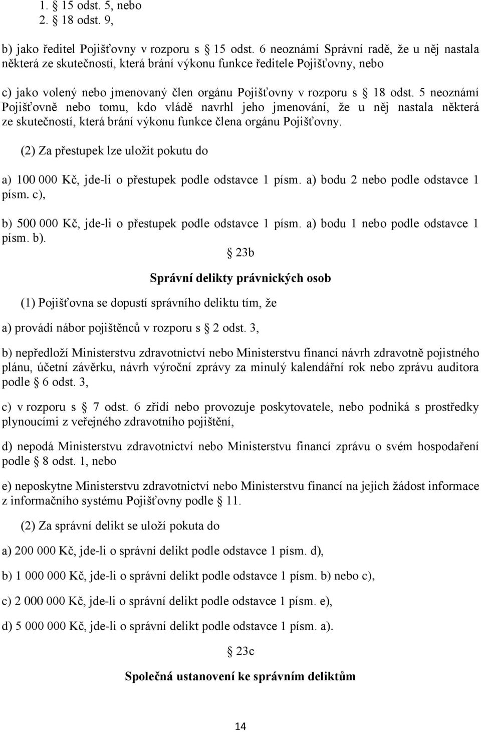 5 neoznámí Pojišťovně nebo tomu, kdo vládě navrhl jeho jmenování, že u něj nastala některá ze skutečností, která brání výkonu funkce člena orgánu Pojišťovny.