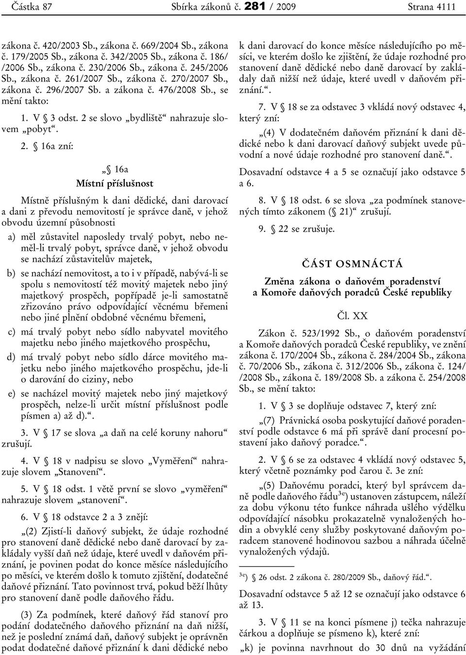 0/2007 Sb., zákona č. 29