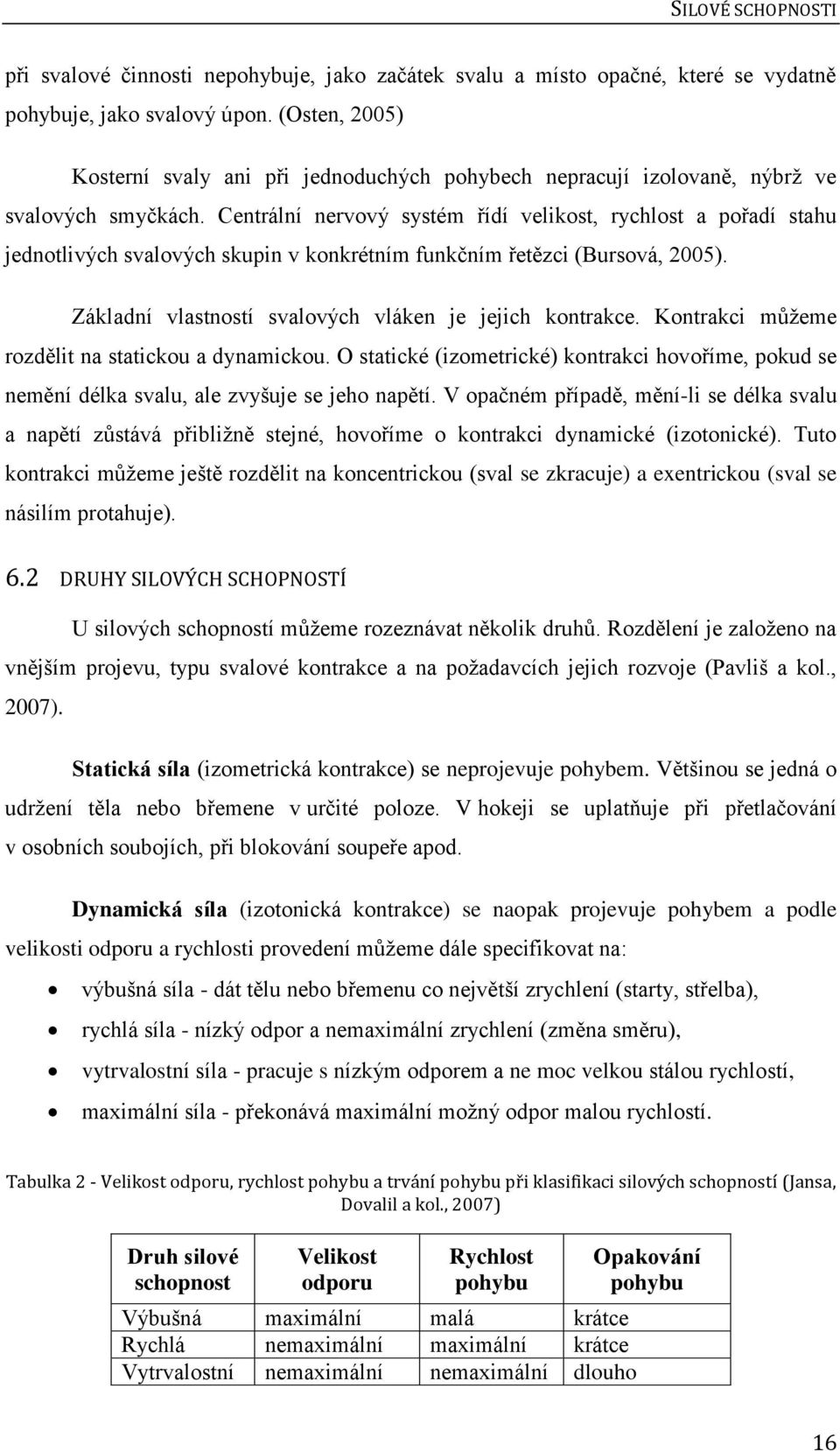 Centrální nervový systém řídí velikost, rychlost a pořadí stahu jednotlivých svalových skupin v konkrétním funkčním řetězci (Bursová, 2005). Základní vlastností svalových vláken je jejich kontrakce.