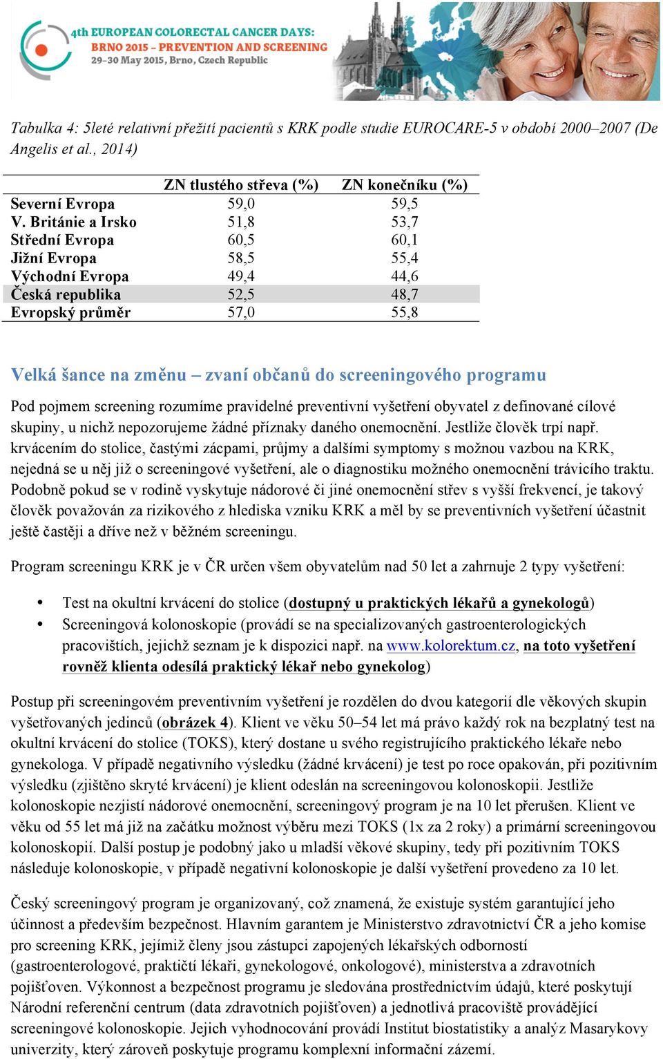 screeningového programu Pod pojmem screening rozumíme pravidelné preventivní vyšetření obyvatel z definované cílové skupiny, u nichž nepozorujeme žádné příznaky daného onemocnění.