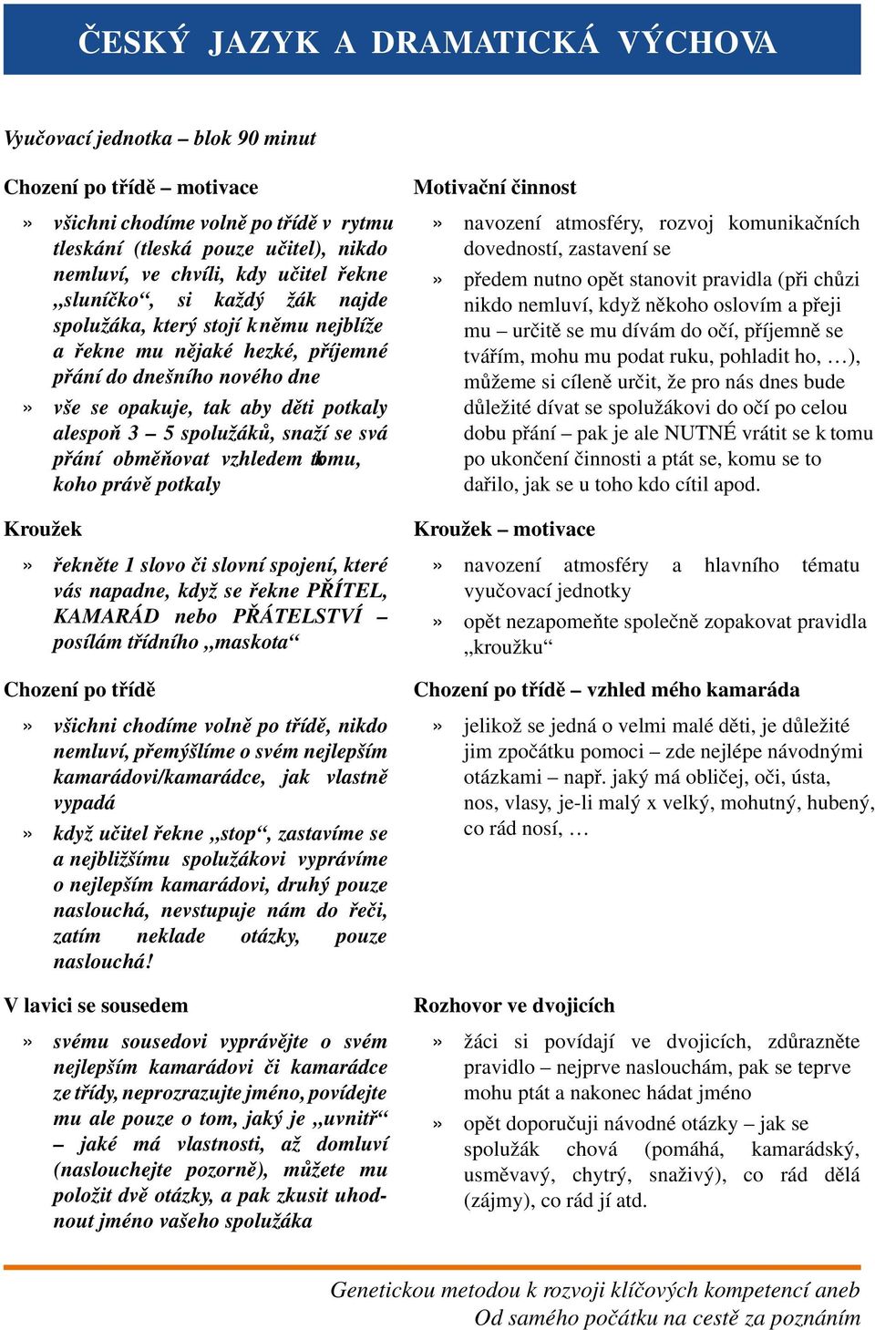 obměňovat vzhledem tko mu, koho právě potkaly řekněte 1 slovo či slovní spojení, které vás napadne, když se řekne PŘÍTEL, KAMARÁD nebo PŘÁTELSTVÍ posílám třídního maskota Chození po třídě všichni