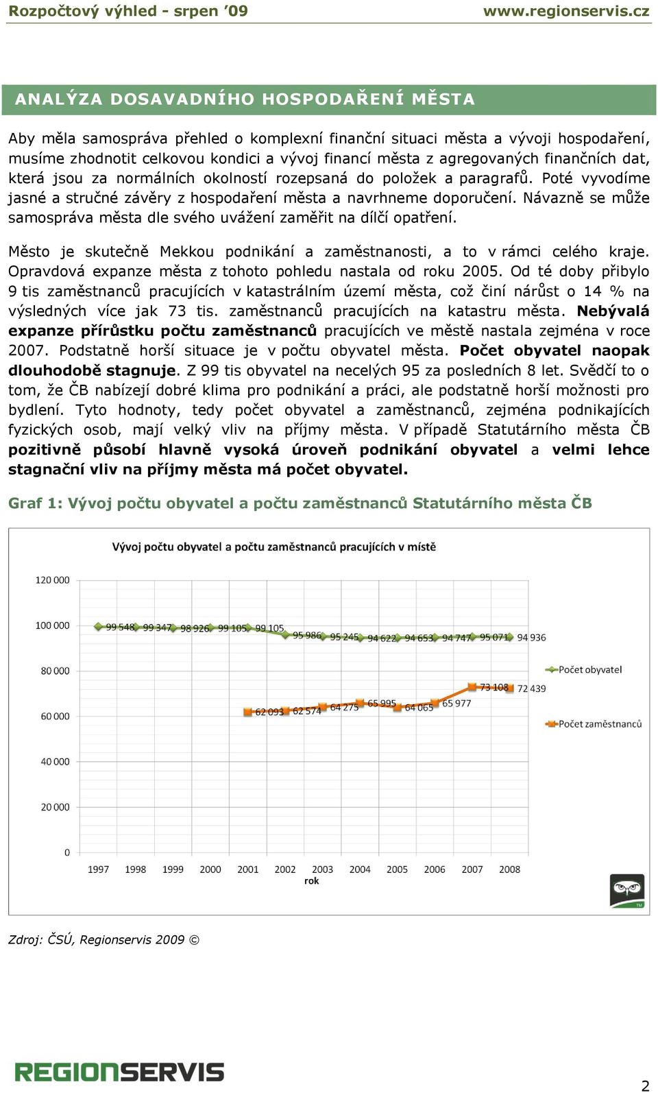 Návazně se může samospráva města dle svého uvážení zaměřit na dílčí opatření. Město je skutečně Mekkou podnikání a zaměstnanosti, a to v rámci celého kraje.