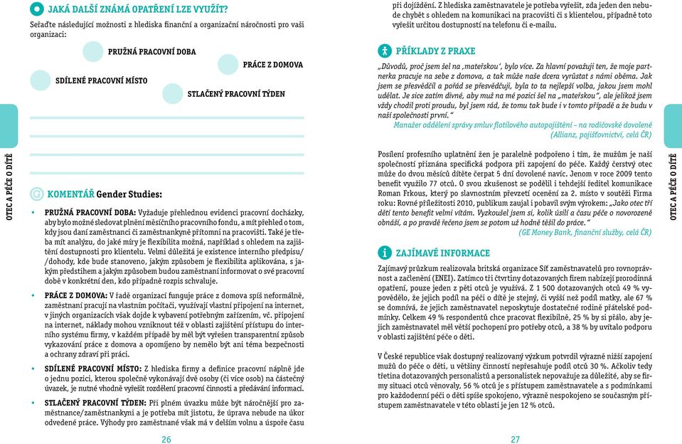 SDÍLENÉ PRACOVNÍ MÍSTO PRUŽNÁ PRACOVNÍ DOBA PRÁCE Z DOMOVA STLAČENÝ PRACOVNÍ TÝDEN PŘÍKLADY Z PRAXE Důvodů, proč jsem šel na,mateřskou, bylo více.