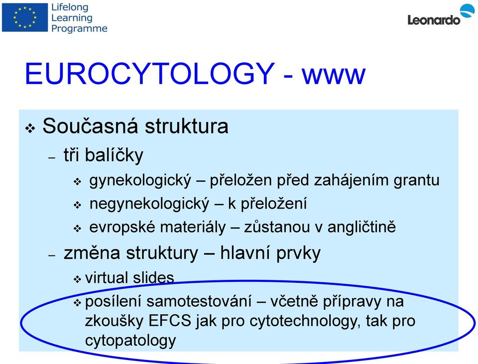 zůstanou v angličtině změna struktury hlavní prvky virtual slides posílení