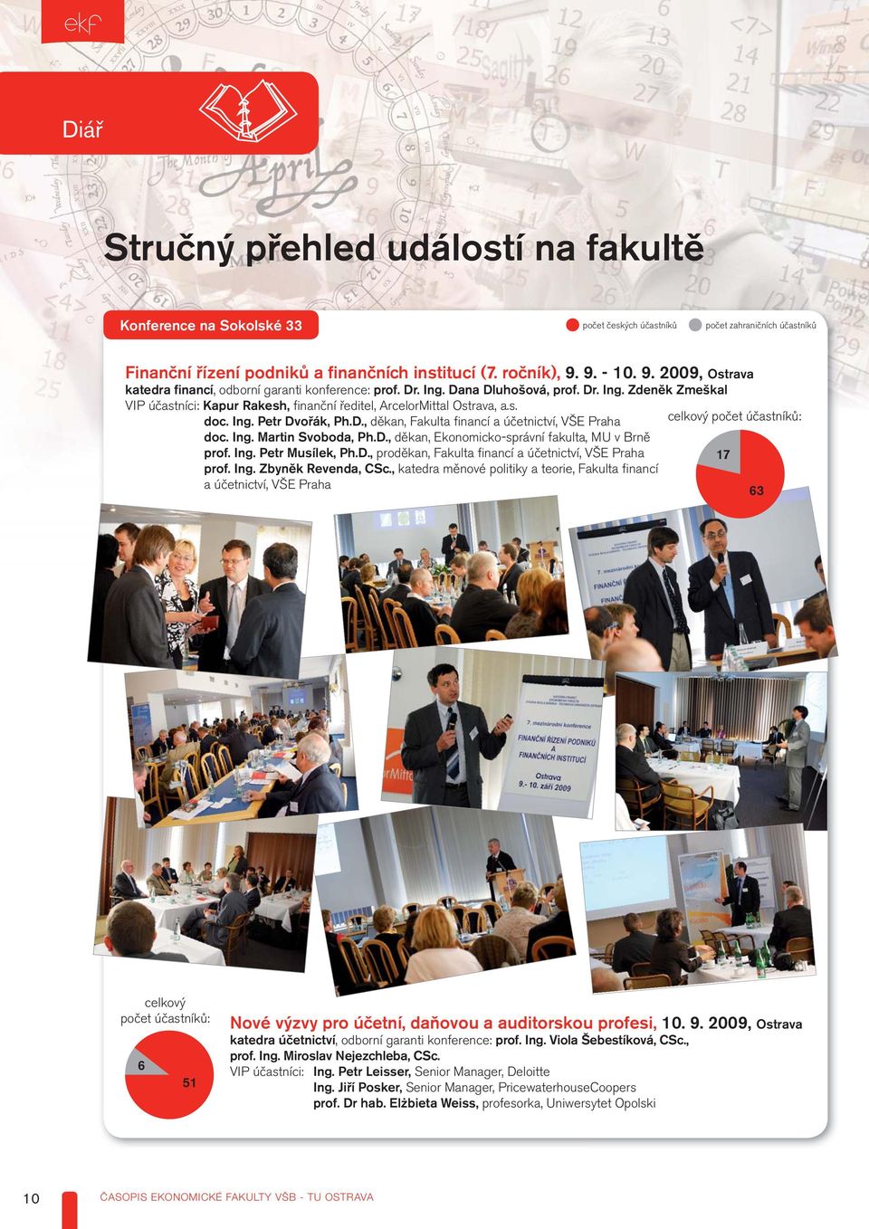 Ing. Petr Dvořák, Ph.D., děkan, Fakulta financí a účetnictví, VŠE Praha doc. Ing. Martin Svoboda, Ph.D., děkan, Ekonomicko-správní fakulta, MU v Brně prof. Ing. Petr Musílek, Ph.D., proděkan, Fakulta financí a účetnictví, VŠE Praha prof.