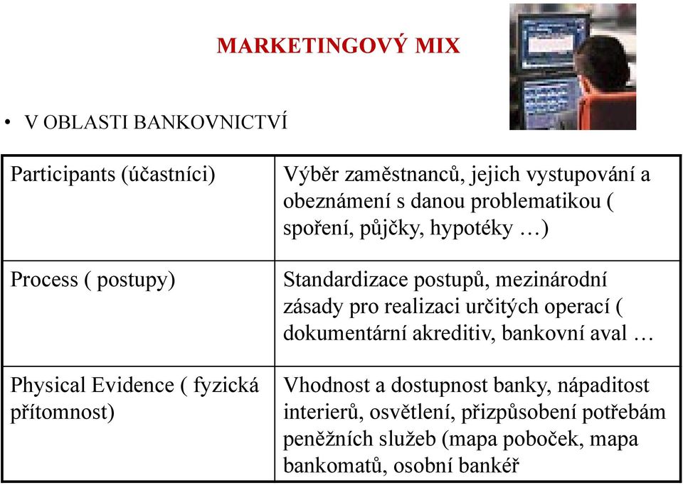 Standardizace postupů, mezinárodní zásady pro realizaci určitých operací ( dokumentární akreditiv, bankovní aval Vhodnost