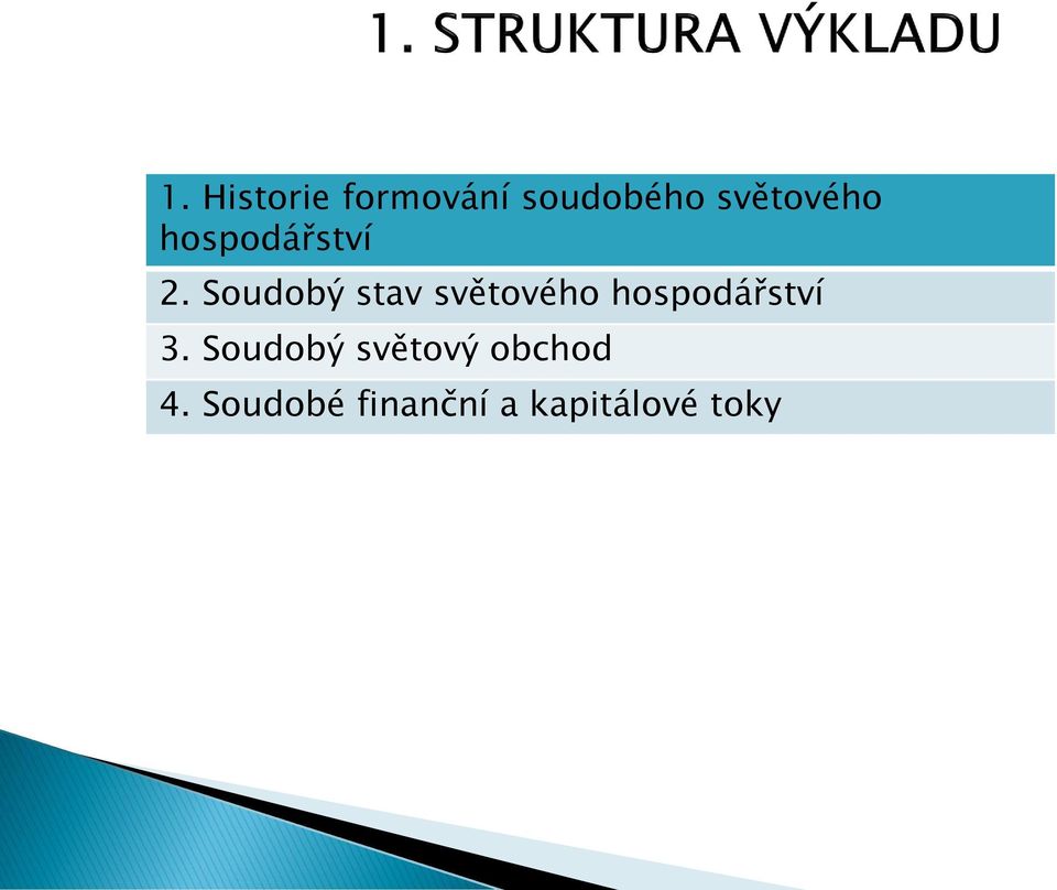 Soudobý stav světového hospodářství 3.