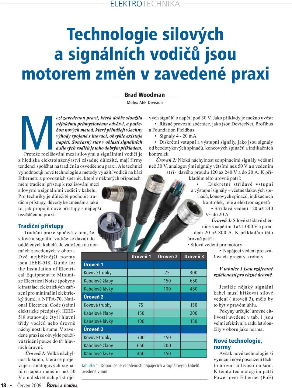 spojené s inovací, obvykle existuje Signály 4-20 ma napětí. Současný stav v oblasti signálních Diskrétní vstupní a výstupní signály, jako jsou signály a silových vodičů je toho dobrým příkladem.