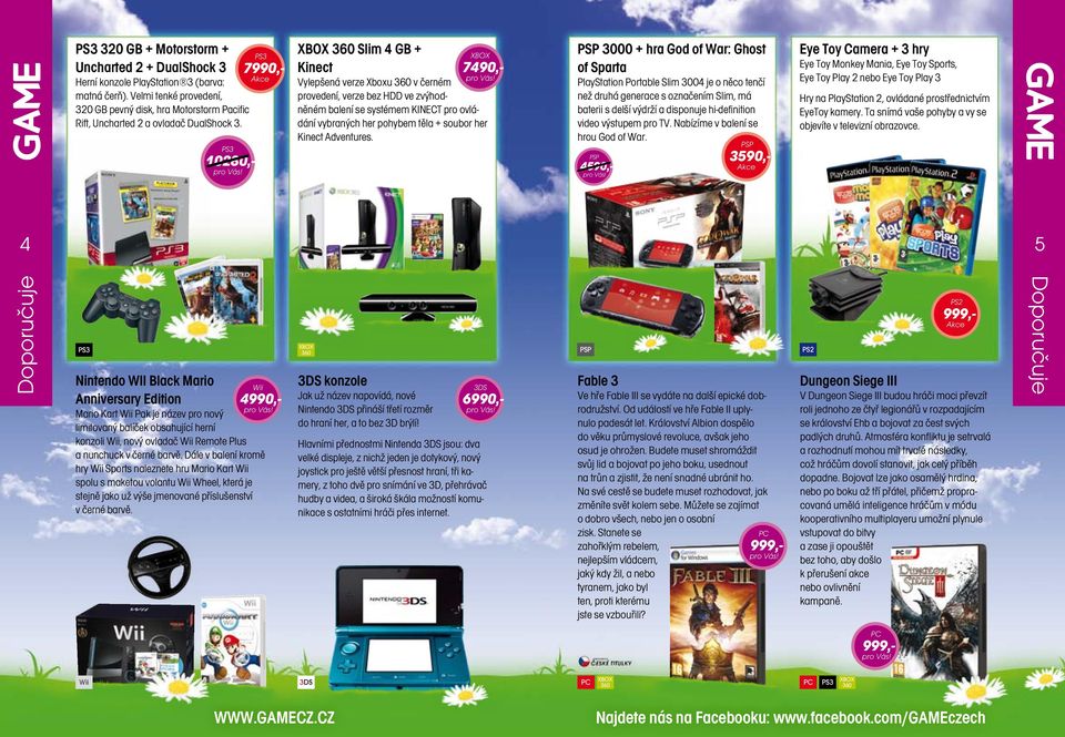 7490,- Vylepšená verze Xboxu v černém provedení, verze bez HDD ve zvýhodněném balení se systémem KINECT pro ovládání vybraných her pohybem těla + soubor her Kinect Adventures.