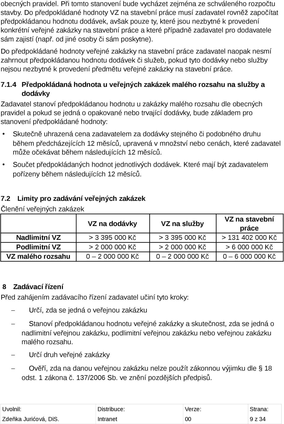 práce a které případně zadavatel pro dodavatele sám zajistí (např. od jiné osoby či sám poskytne).