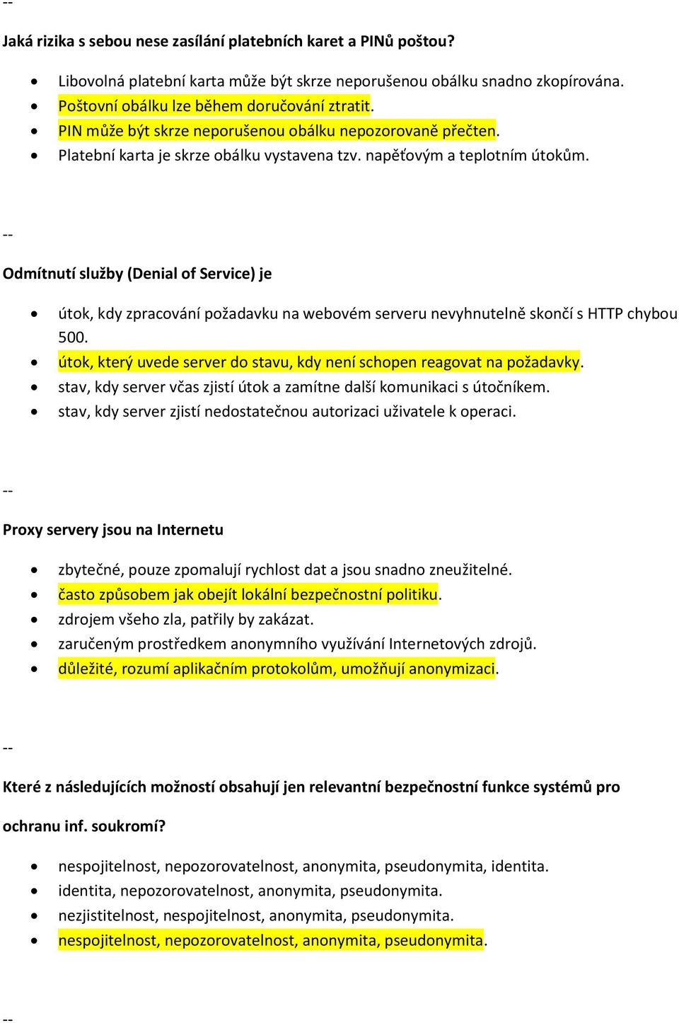 Odmítnutí služby (Denial of Service) je útok, kdy zpracování požadavku na webovém serveru nevyhnutelně skončí s HTTP chybou 500.