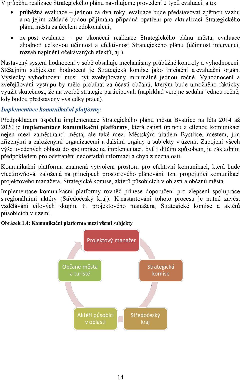 Strategického plánu (účinnost intervencí, rozsah naplnění očekávaných efektů, aj.). Nastavený systém hodnocení v sobě obsahuje mechanismy průběžné kontroly a vyhodnocení.