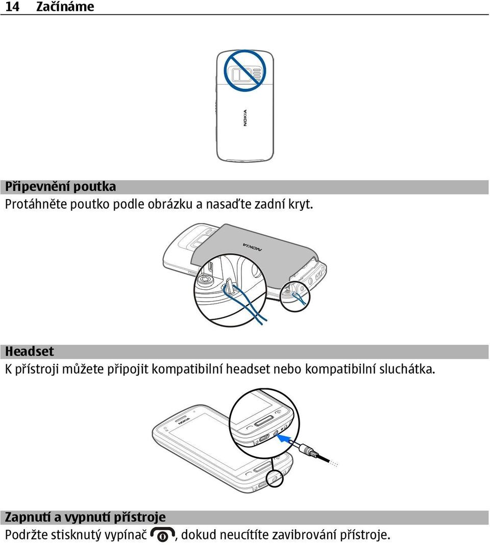 Headset K přístroji můžete připojit kompatibilní headset nebo