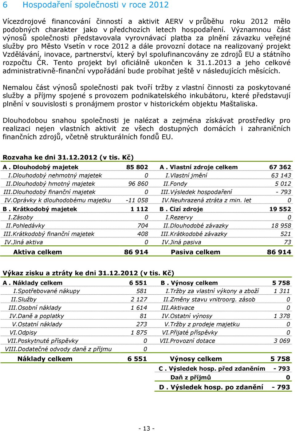 partnerství, který byl spolufinancovány ze zdrojů EU a státního rozpočtu ČR. Tento projekt byl oficiálně ukončen k 31.