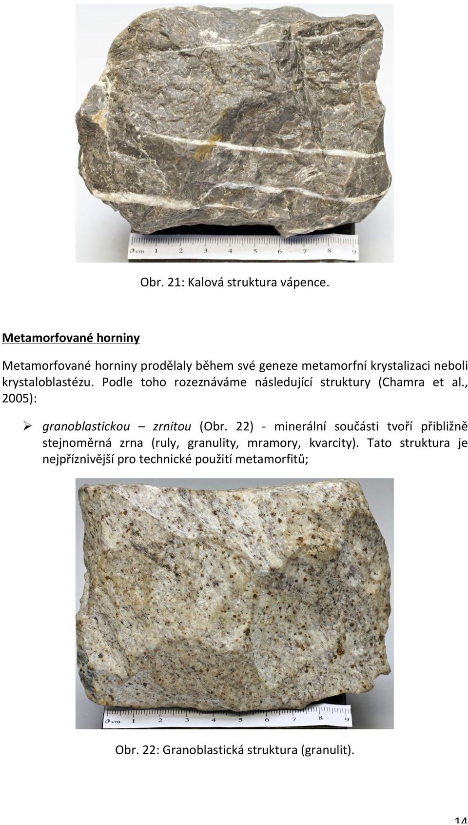 krystaloblastézu. Podle toho rozeznáváme následující struktury (Chamra et al., 2005): Ø granoblastickou zrnitou (Obr.