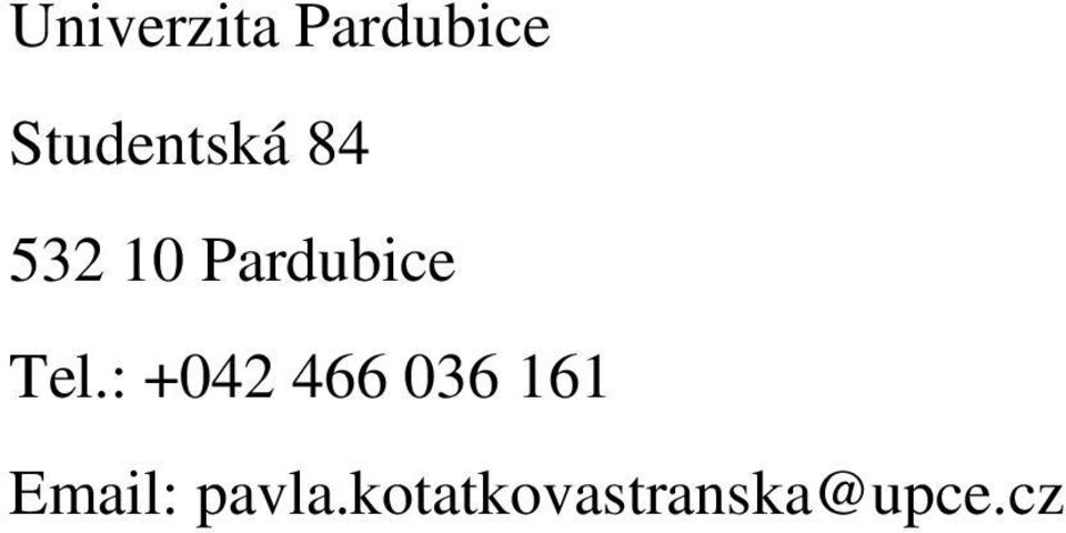 Pardubice Tel.