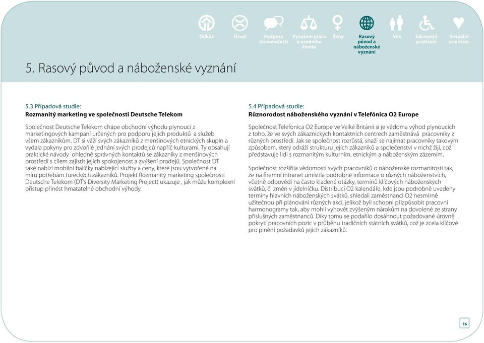 Ty obsahují praktické návody ohledně správných kontaktů se zákazníky z menšinových prostředí s cílem zajistit jejich spokojenost a zvýšení prodejů.