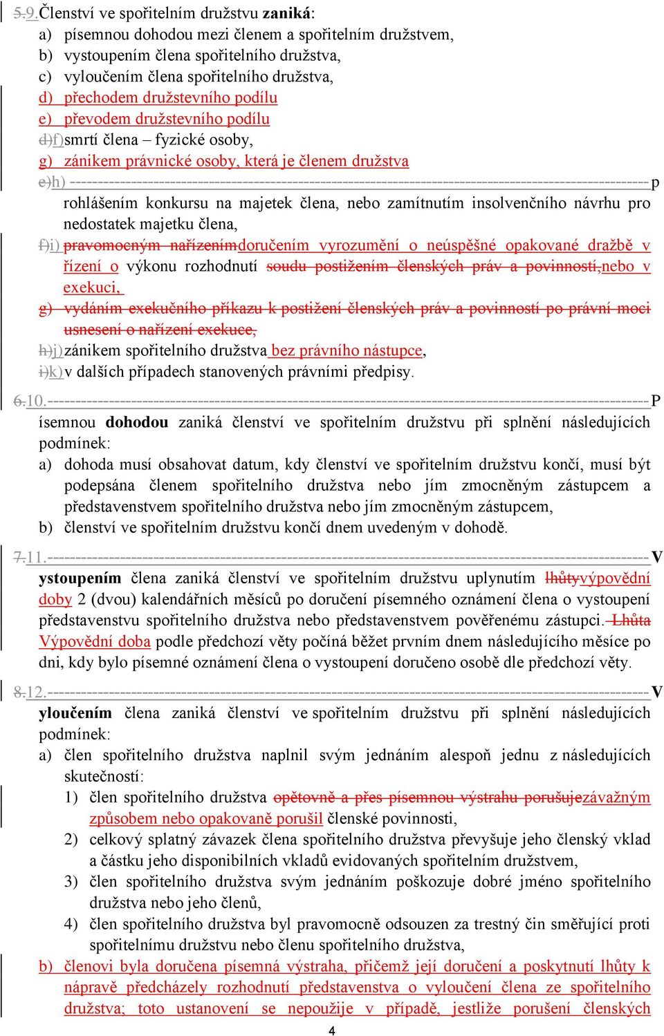 -------------------------------------------------------------------------------------------------------- p rohlášením konkursu na majetek člena, nebo zamítnutím insolvenčního návrhu pro nedostatek