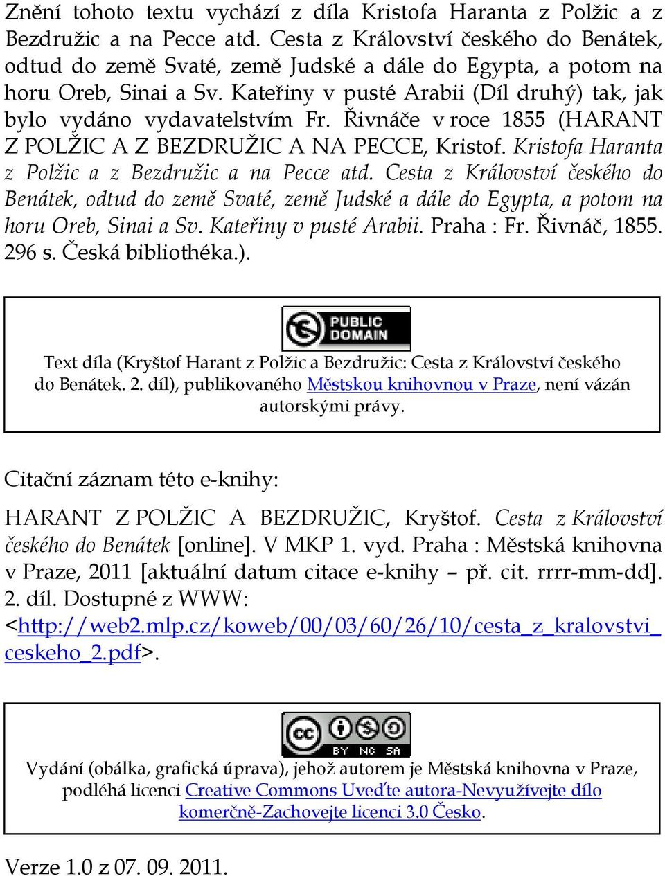 Řivnáče v roce 1855 (HARANT Z POLŽIC A Z BEZDRUŽIC A NA PECCE, Kristof. Kristofa Haranta z Polžic a z Bezdružic a na Pecce atd.