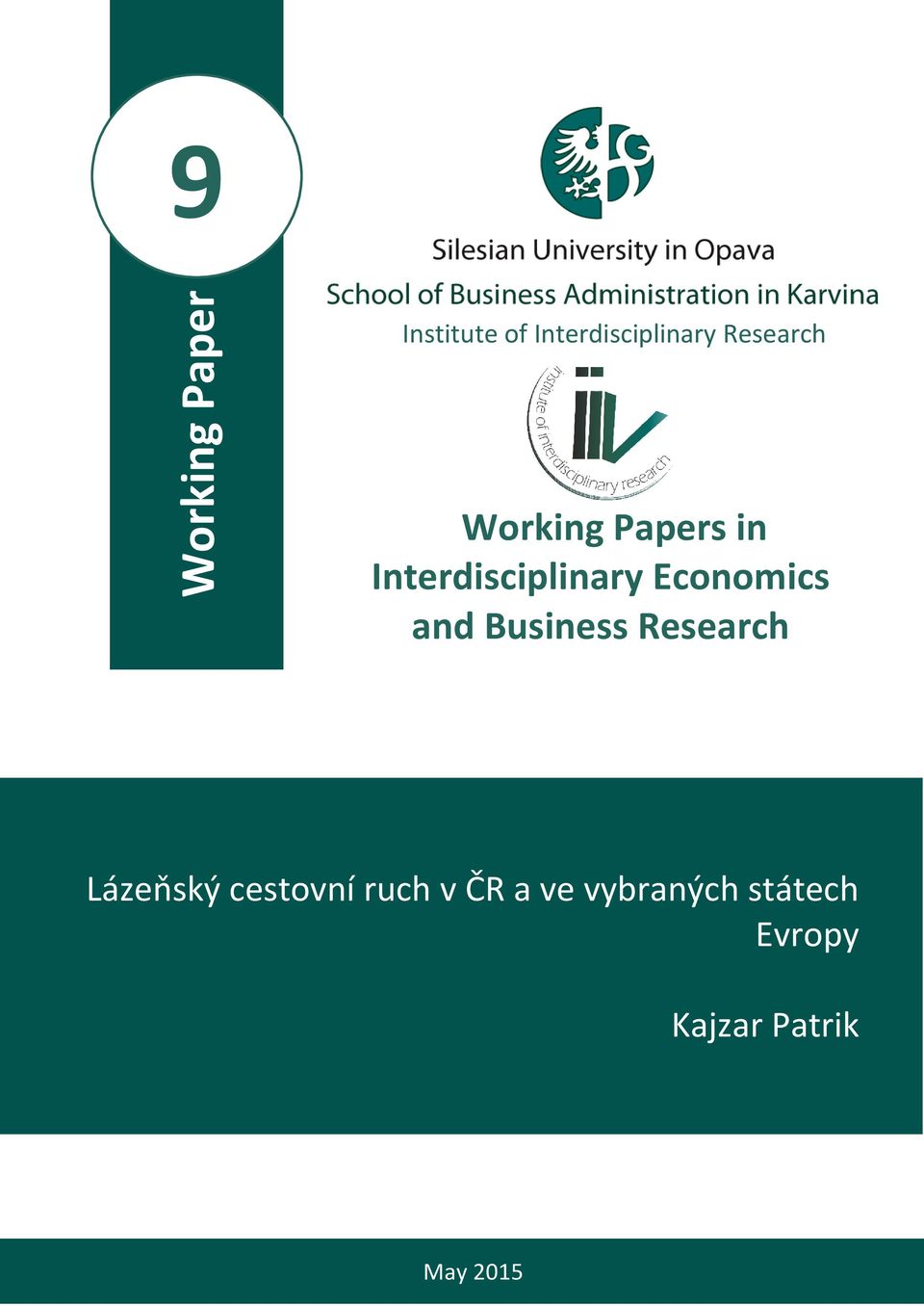 Economics and Business Research Lázeňský cestovní