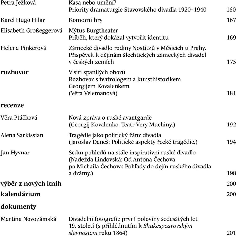 Burgtheater Příběh, který dokázal vytvořit identitu 169 Zámecké divadlo rodiny Nostitzů v Měšicích u Prahy.