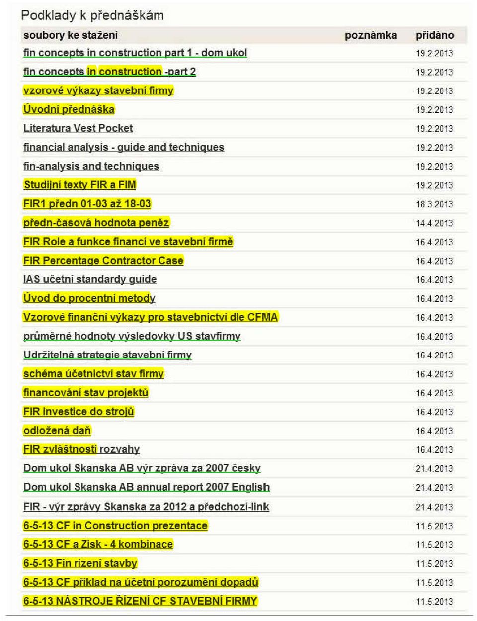 FIR percentage Contractor Case las ucetni standardy gujde Uvod do procentnj metody yzorove financni vykazy pro stavebnictvi die CEMA prumerne hodnoty vysledovkv US stavfirmy Udri.