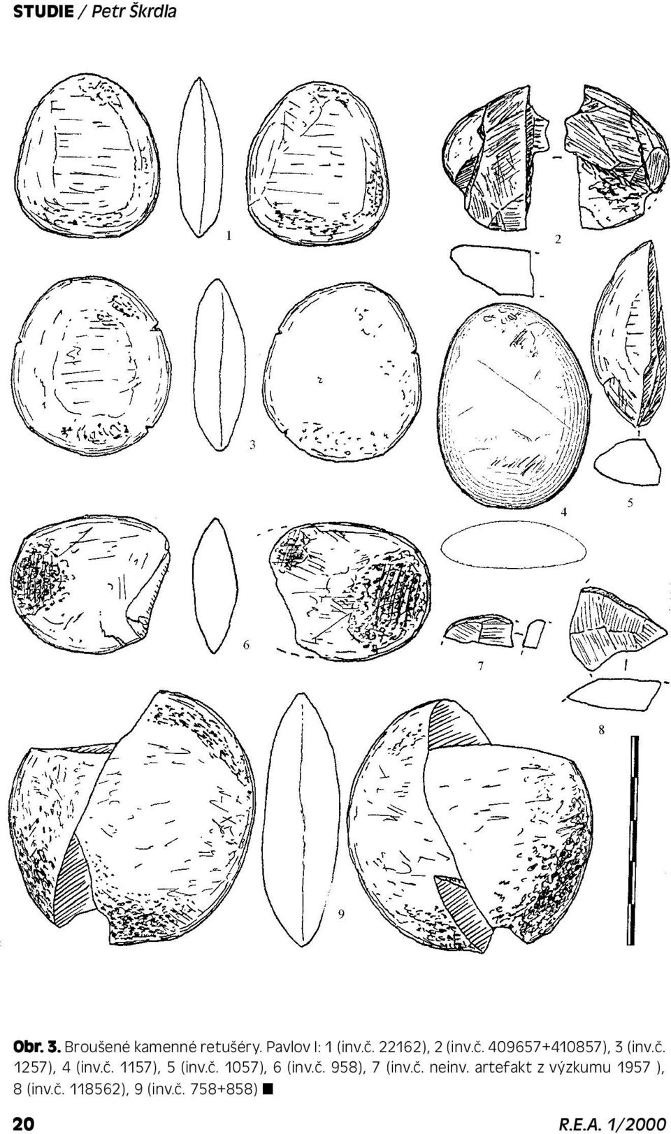 è. 1157), 5 (inv.è. 1057), 6 (inv.è. 958), 7 (inv.è. neinv.