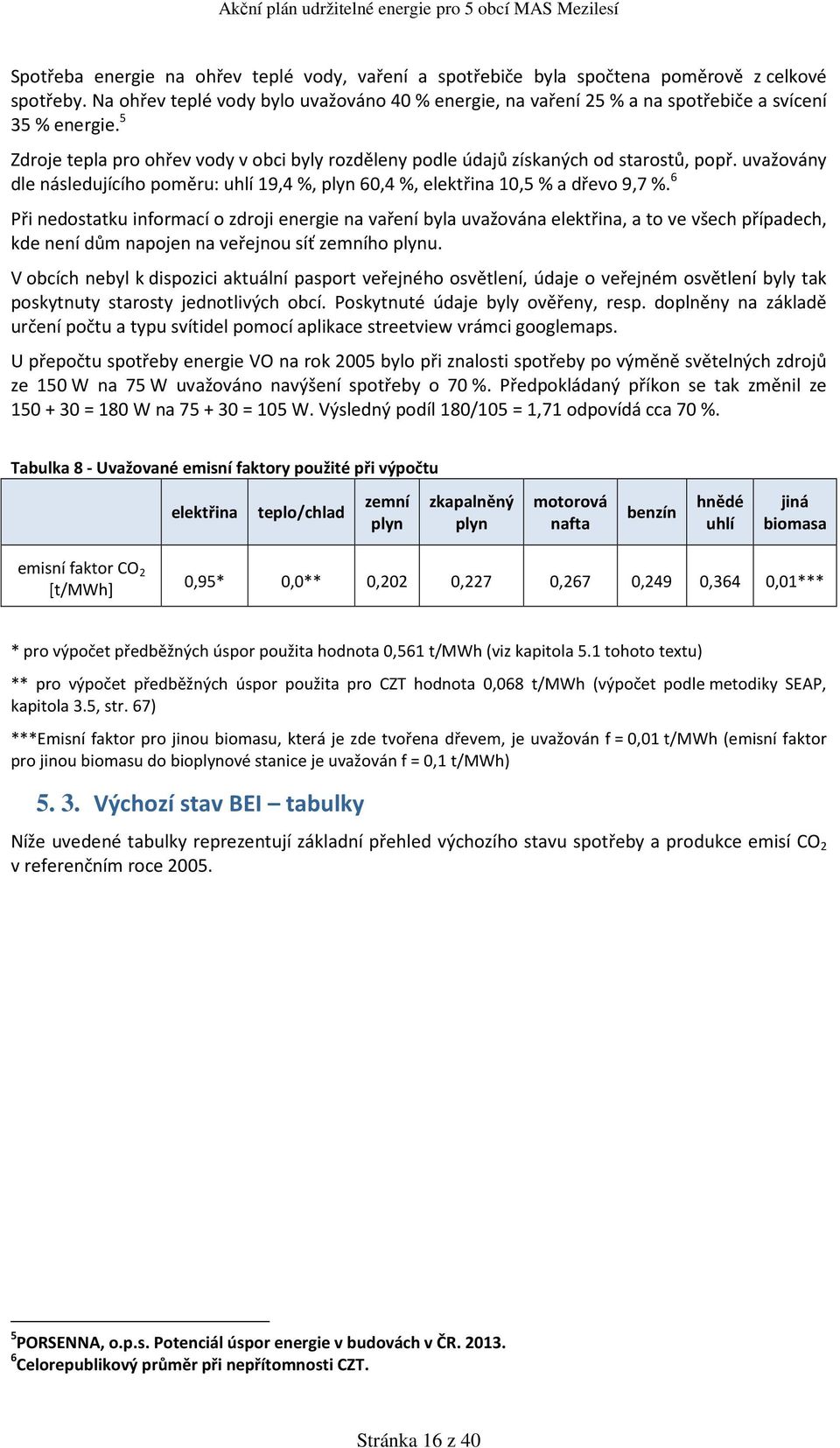 uvažovány dle následujícího poměru: uhlí 19,4 %, plyn 60,4 %, elektřina 10,5 % a dřevo 9,7 %.