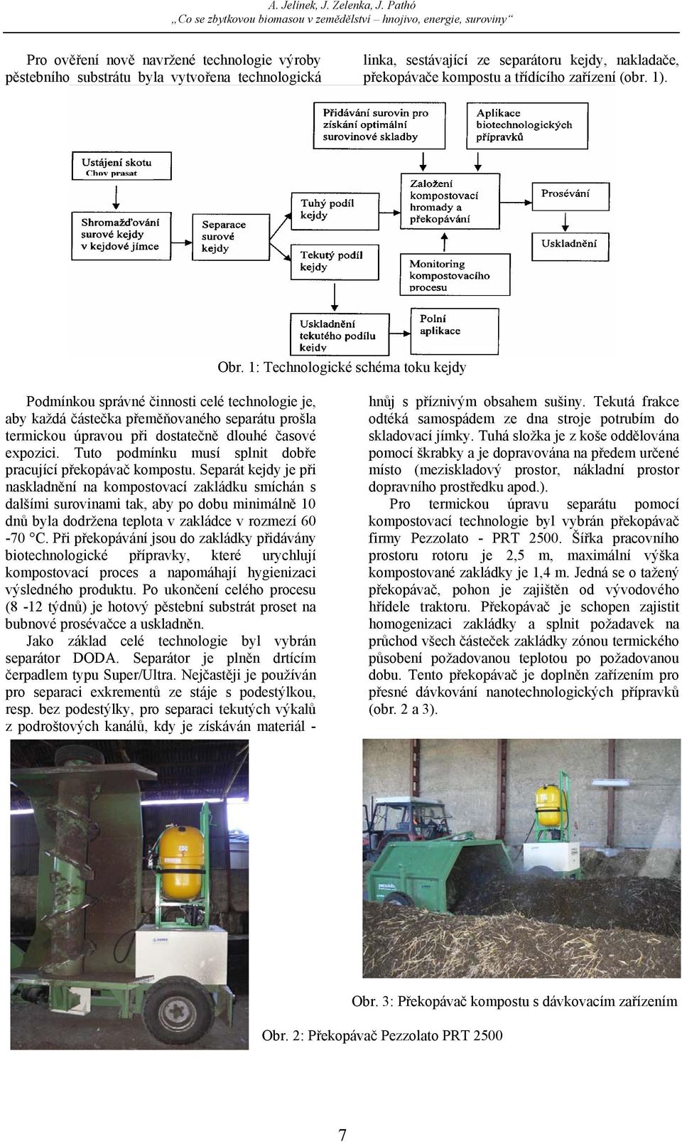 1). Obr. 1: Technologické schéma toku kejdy Podmínkou správné činnosti celé technologie je, aby každá částečka přeměňovaného separátu prošla termickou úpravou při dostatečně dlouhé časové expozici.