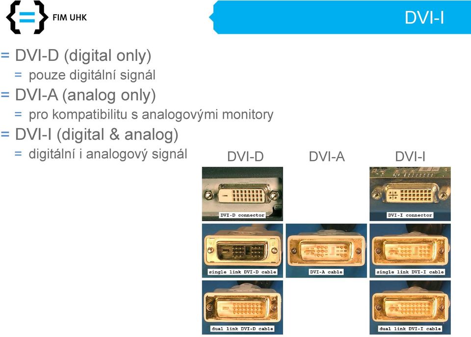 s analogovými monitory = DVI-I (digital &