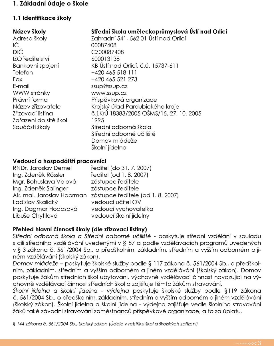 spojení KB Ústí nad Orlicí, č.ú. 15737-611 Telefon +420 465 518 111 Fax +420 465 521 273 E-mail ssup@